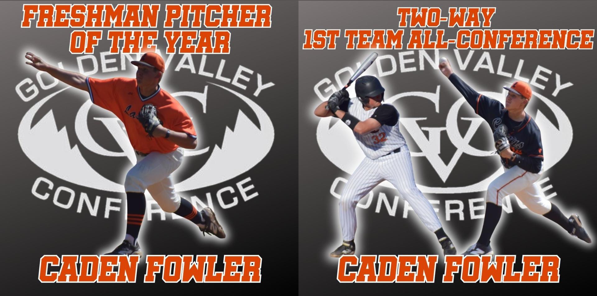 Caden Fowler Named GVC Freshman Pitcher of the Year and First Team All-Conference
